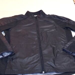 Rhône Tech Terry Mens Black Full Zip Active Jacket Black Size Medium
